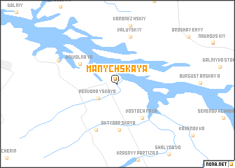 map of Manychskaya