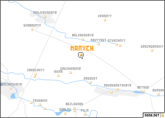 map of (( Manych ))