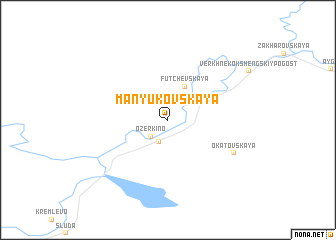 map of Manyukovskaya