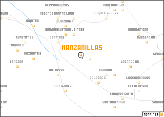 map of Manzanillas