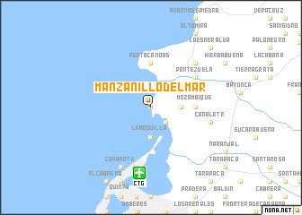 map of Manzanillo del Mar