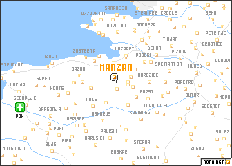 map of Manžan