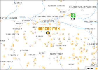 map of Manz̧arīyeh