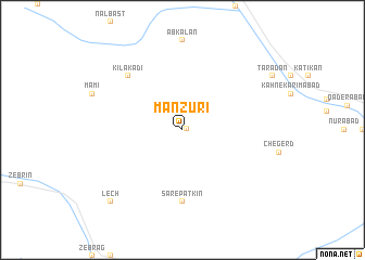 map of Manz̧ūrī