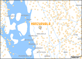 map of Manzūrwāla