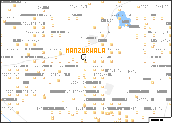 map of Manzūrwāla
