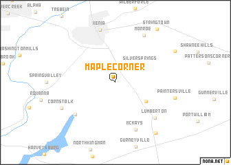 map of Maple Corner