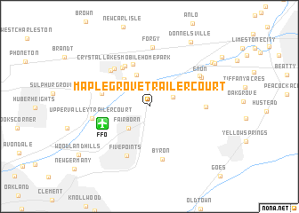 map of Maple Grove Trailer Court