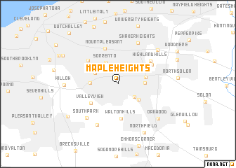 map of Maple Heights