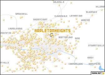 map of Mapleton Heights