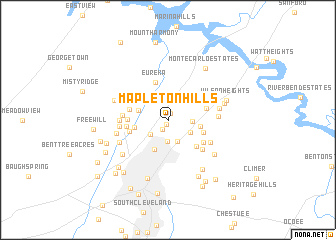 map of Mapleton Hills