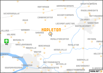 map of Mapleton