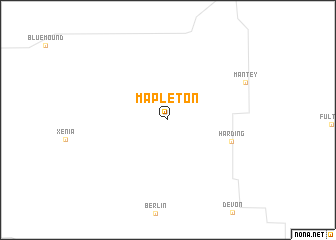 map of Mapleton