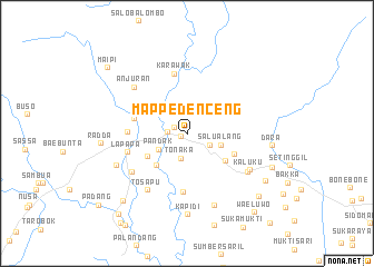 map of Mappedenceng