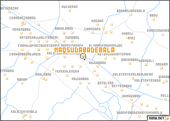 map of Maqşūdābād-e Bāla