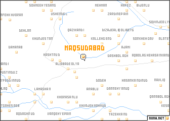 map of Maqşūdābād