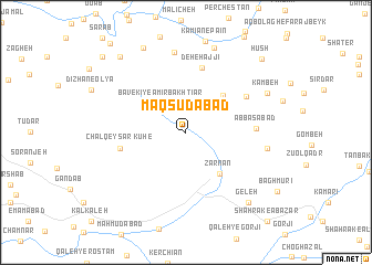 map of Maqşūdābād