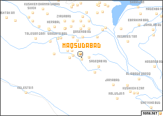 map of Maqşūdābād