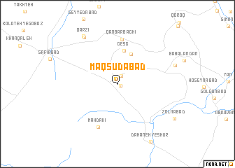 map of Maqşūdābād