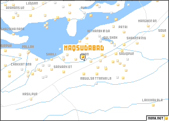 map of Maqsūdābād