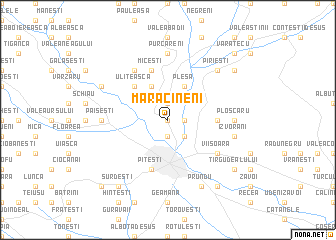 map of Mărăcineni