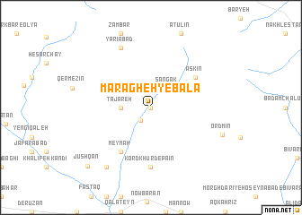 map of Marāgheh-ye Bālā