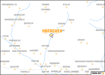 map of Marāgheh