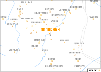 map of Marāgheh