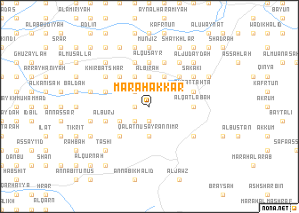 map of Marāḩ ‘Akkār