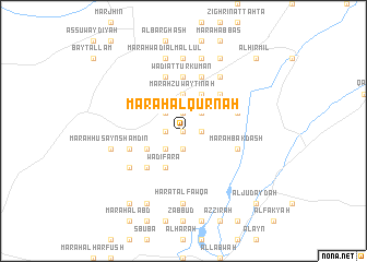 map of Marāḩ al Qurnah