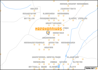 map of Marāḩ an Ni‘wās