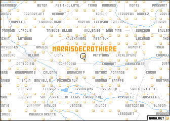 map of Marais de Crothière