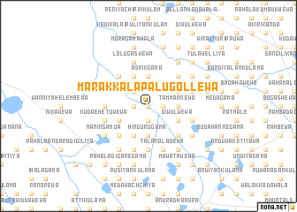 map of Marakkala Palugollewa