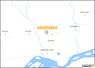 map of Marangaon