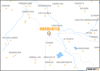 map of Maravatío