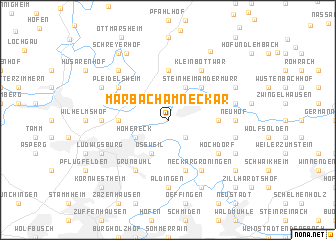 map of Marbach am Neckar