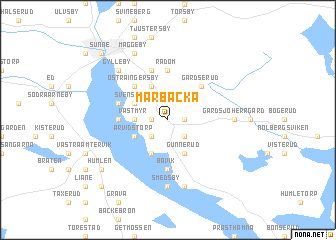 map of Mårbacka