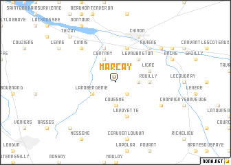 map of Marçay