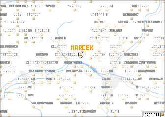 map of Marček