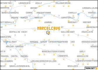 map of Marcelcave