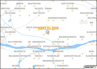 map of Marcelová