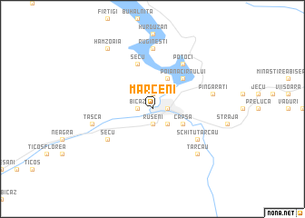 map of Mărceni