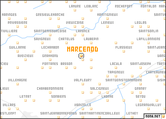 map of Marcenod