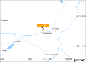 map of Marcén