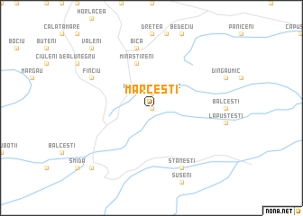 map of Mărceşti