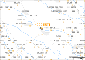 map of Mărceşti