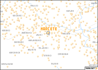 map of Marčete