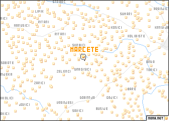 map of Marčete