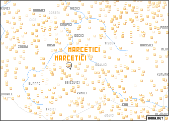 map of Marčetići