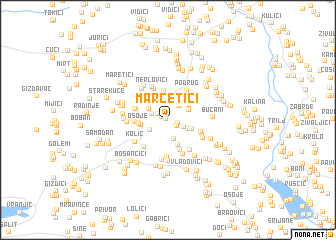 map of Marčetići